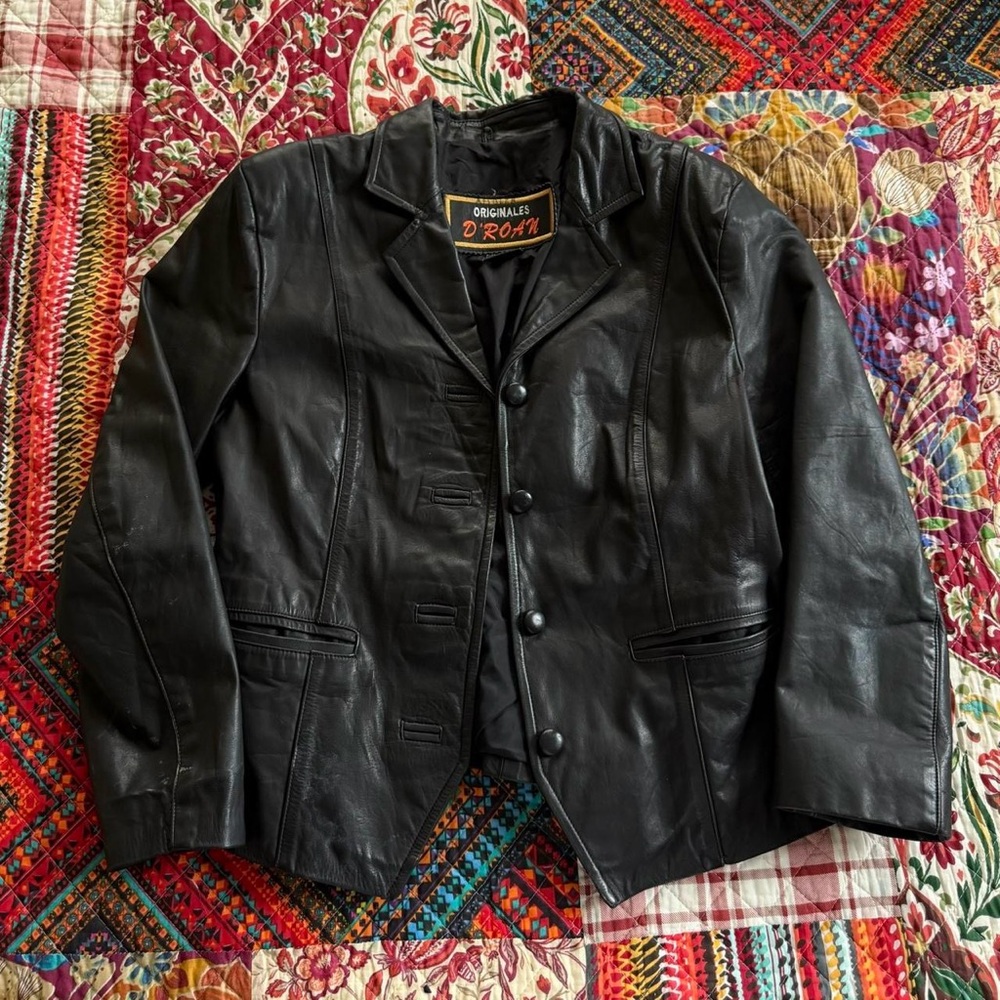 D’Roan Black Leather Jacket